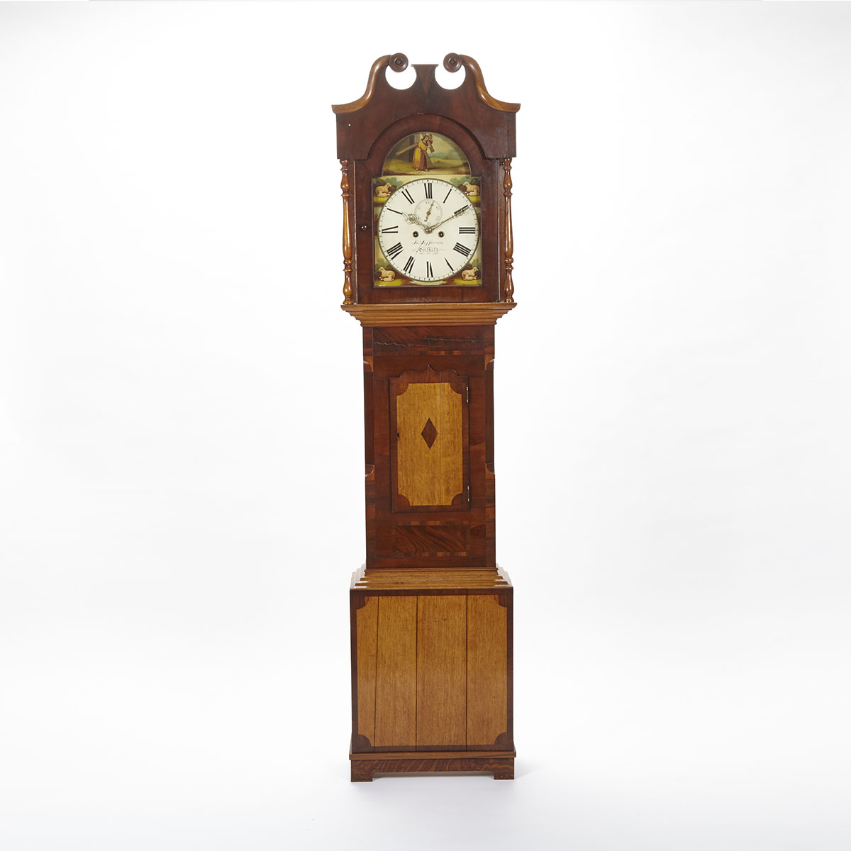 English Mahogany and Oak Tall Case Clock, Jno. Jefferson, Driffield, early 19th century