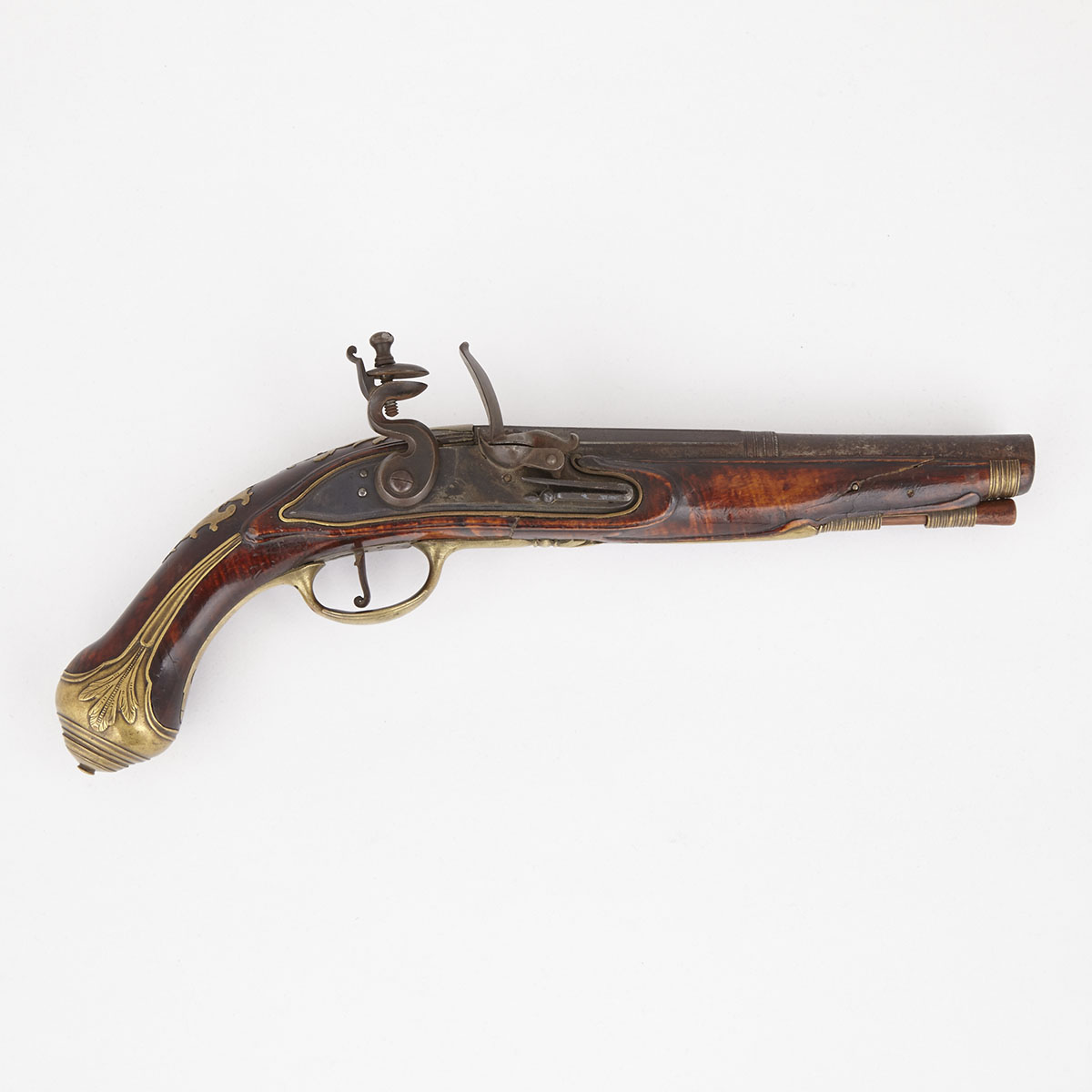 North Italian Flintlock Pistol, Angelo Leoni, 18th century