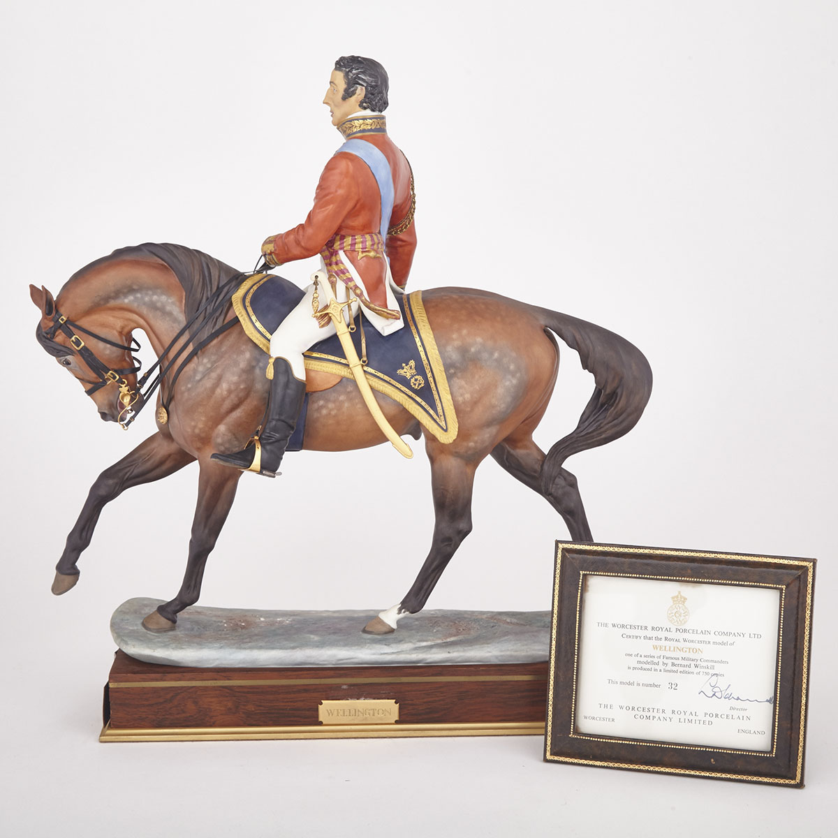 Royal Worcester Equestrian Figure, ‘Wellington’, Bernard Winskill, 32/750, c.1969