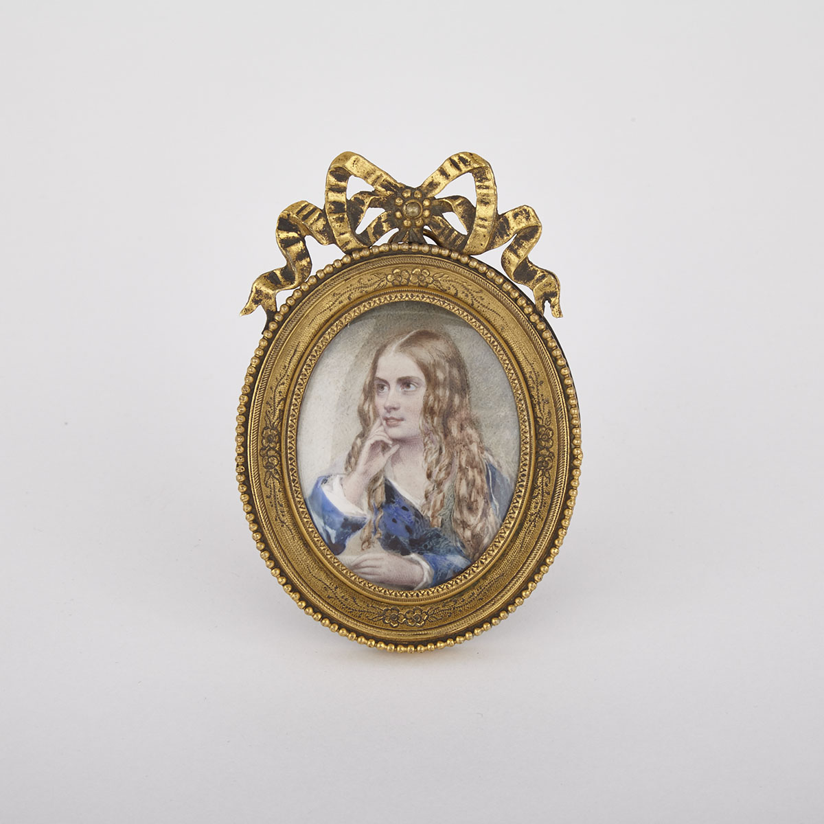 French Portrait Miniature of Isabella Deborah Young, Countess de Damas d’Hauteford, 1st half, 19th century