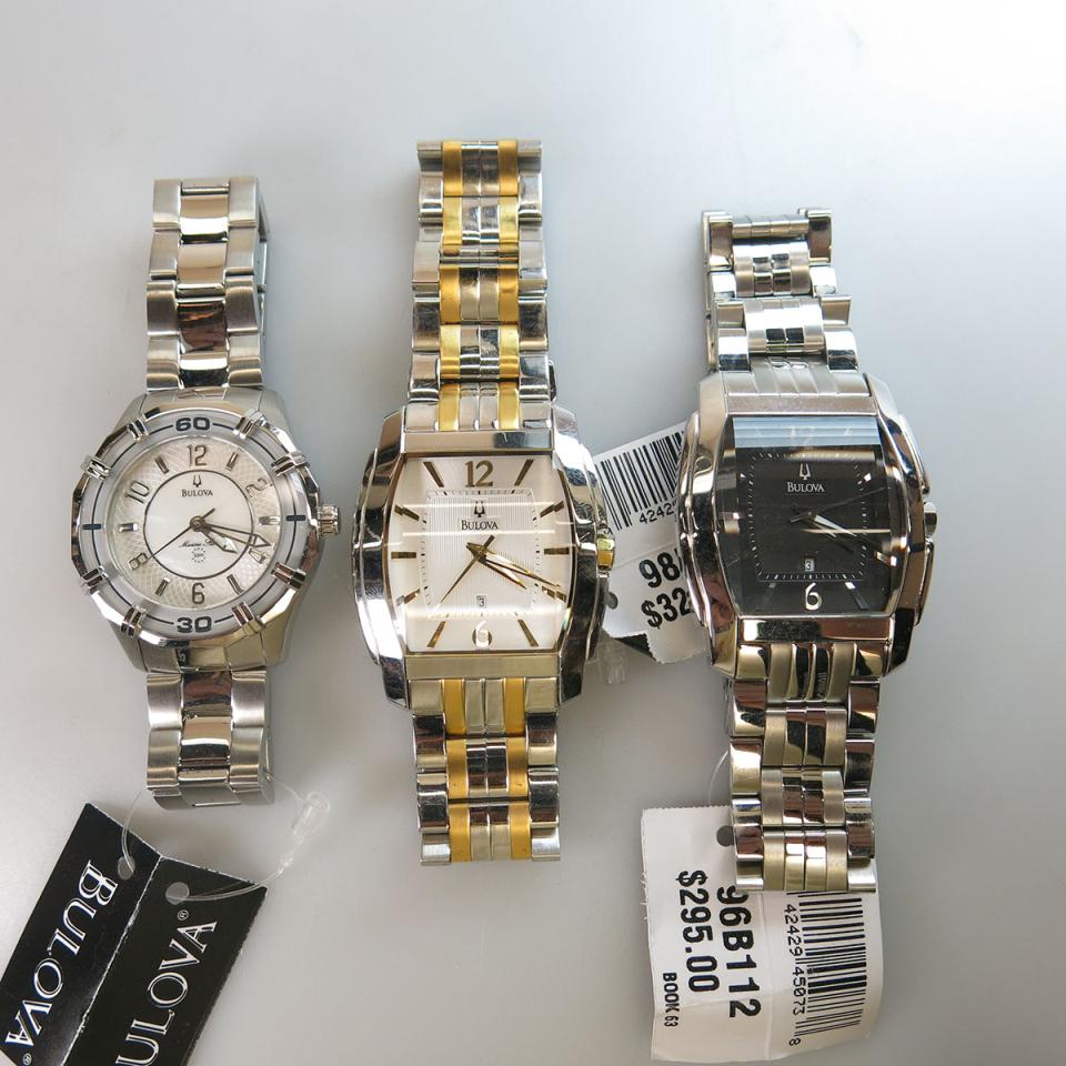Three Bulova Wristwatches