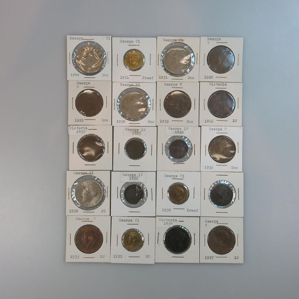 Twenty Various British Coins