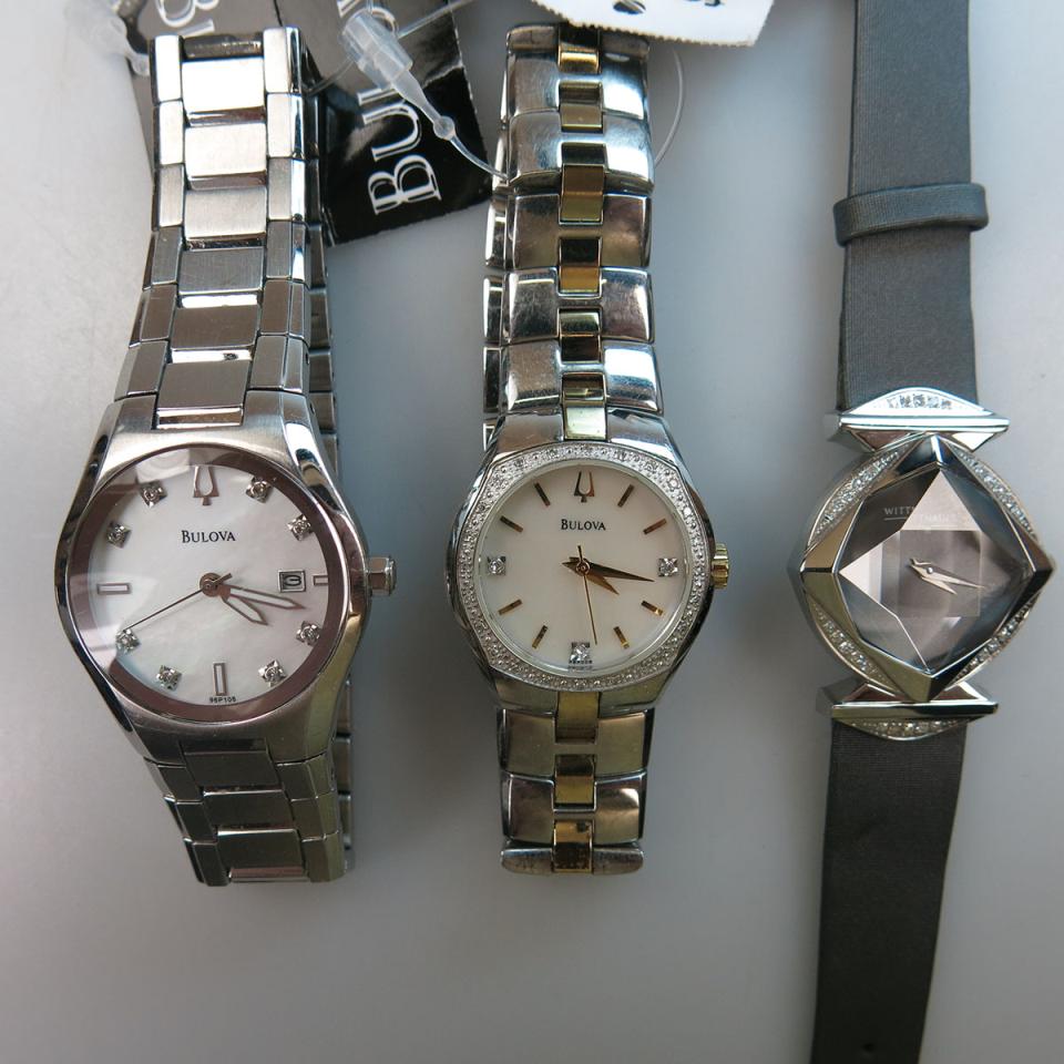 Three Lady’s Bulova And Wittnauer Wristwatches