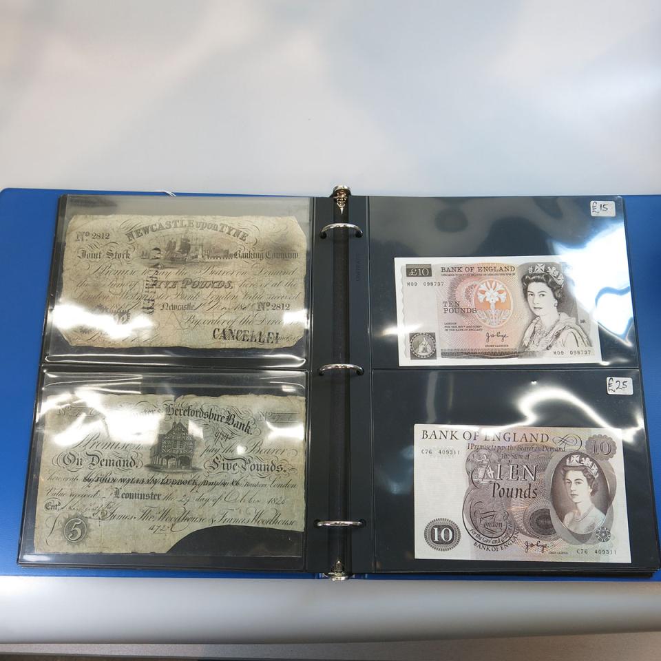 Quantity of British Bank Notes and British Armed Forces Special Vouchers