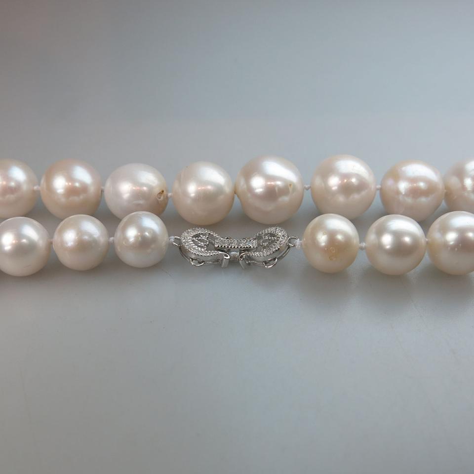 Single Strand Graduated Baroque Cultured Pearl Necklace