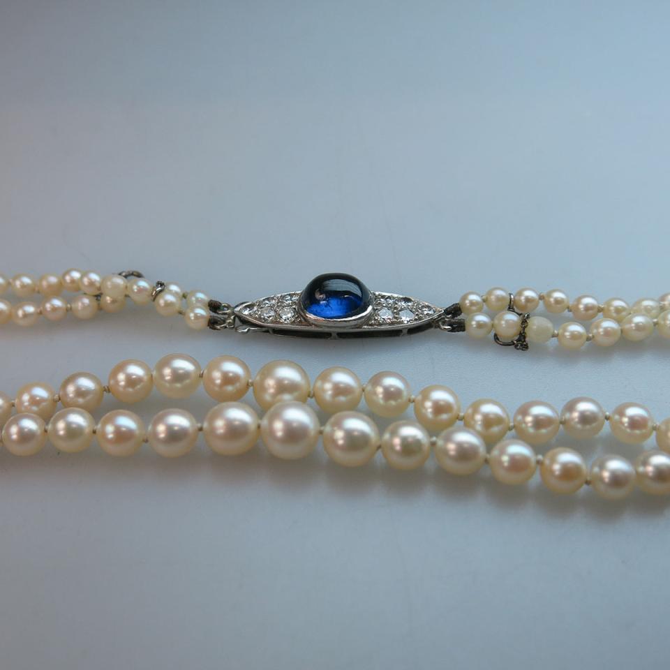 Double Graduated Strand Of Cultured Pearls