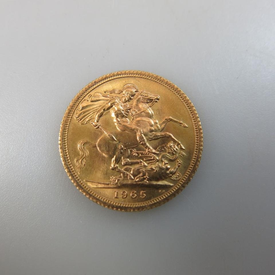 English 1965 Gold Sovereign