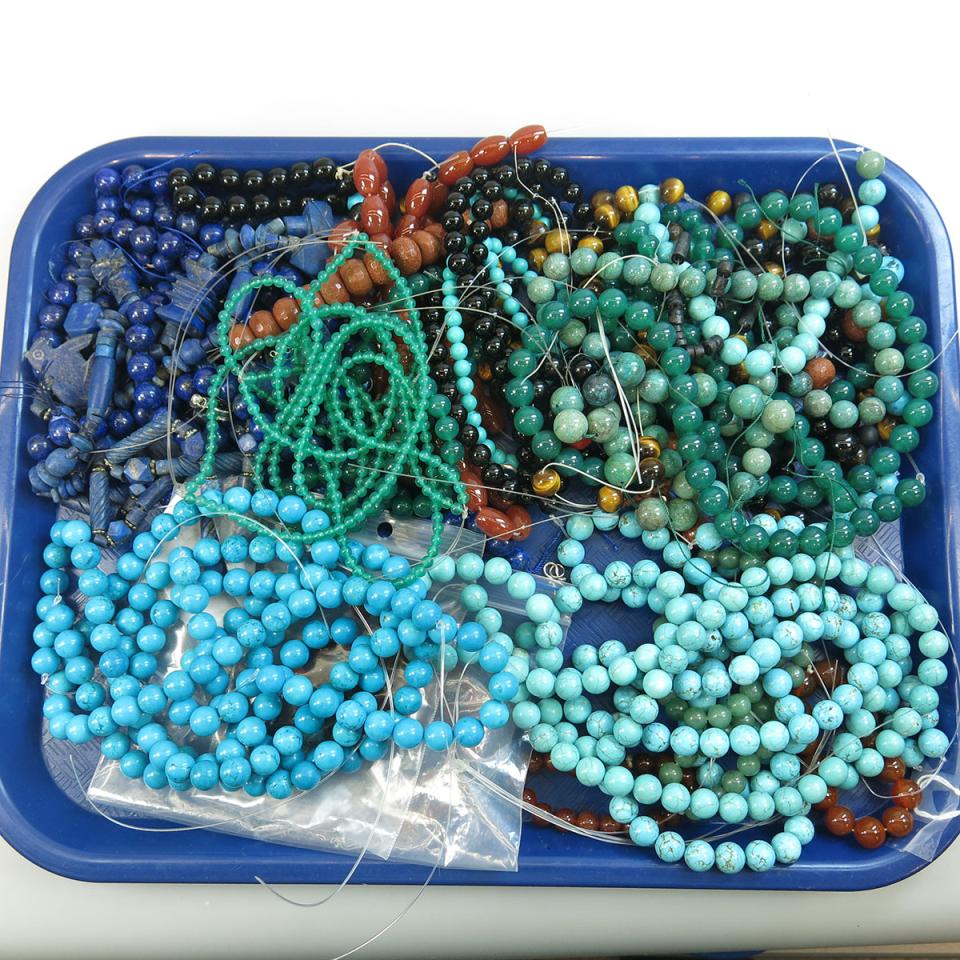 Quantity Of Various Hardstone Bead Necklaces, Etc
