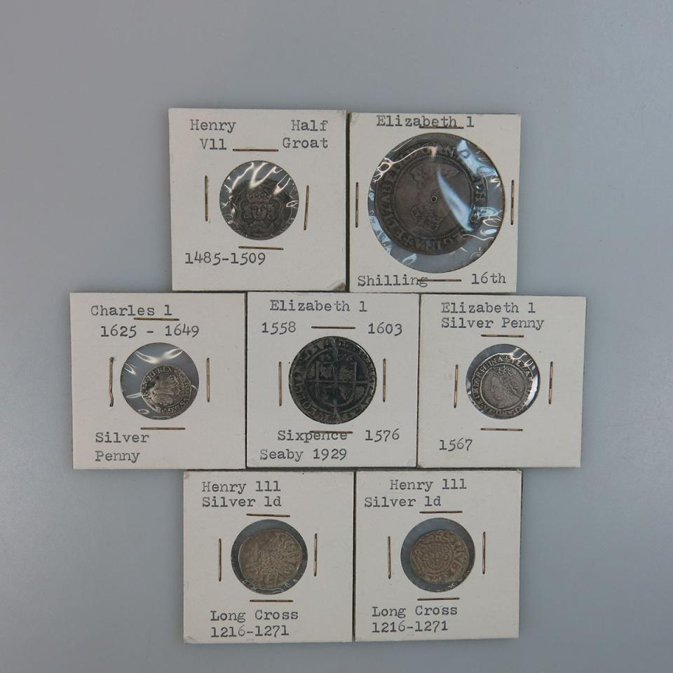 Seven Silver Early British Coins
