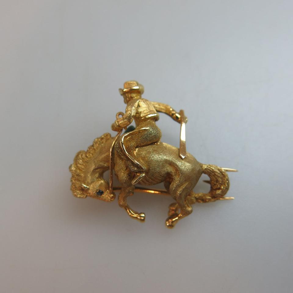 Argentinian 18k Yellow Gold Brooch 