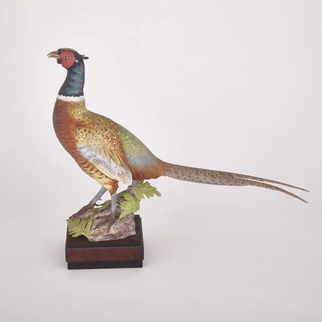 Royal Worcester Model, ‘Ring-Necked Cock Pheasant’, Ronald van Ruyckevelt, c.1967