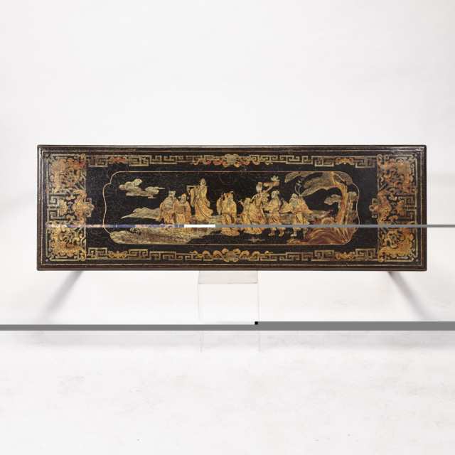 Chinese Parcel Gilt Black Lacquer Altar Table, early-mid 20th century