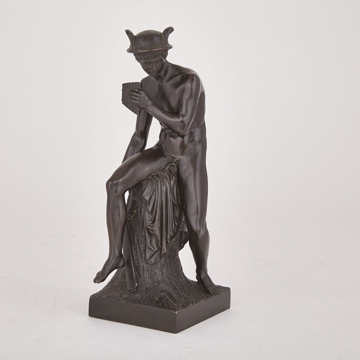 Italian Grand Tour Souvenir Patinated Bronze Figure of Pan, 19th century