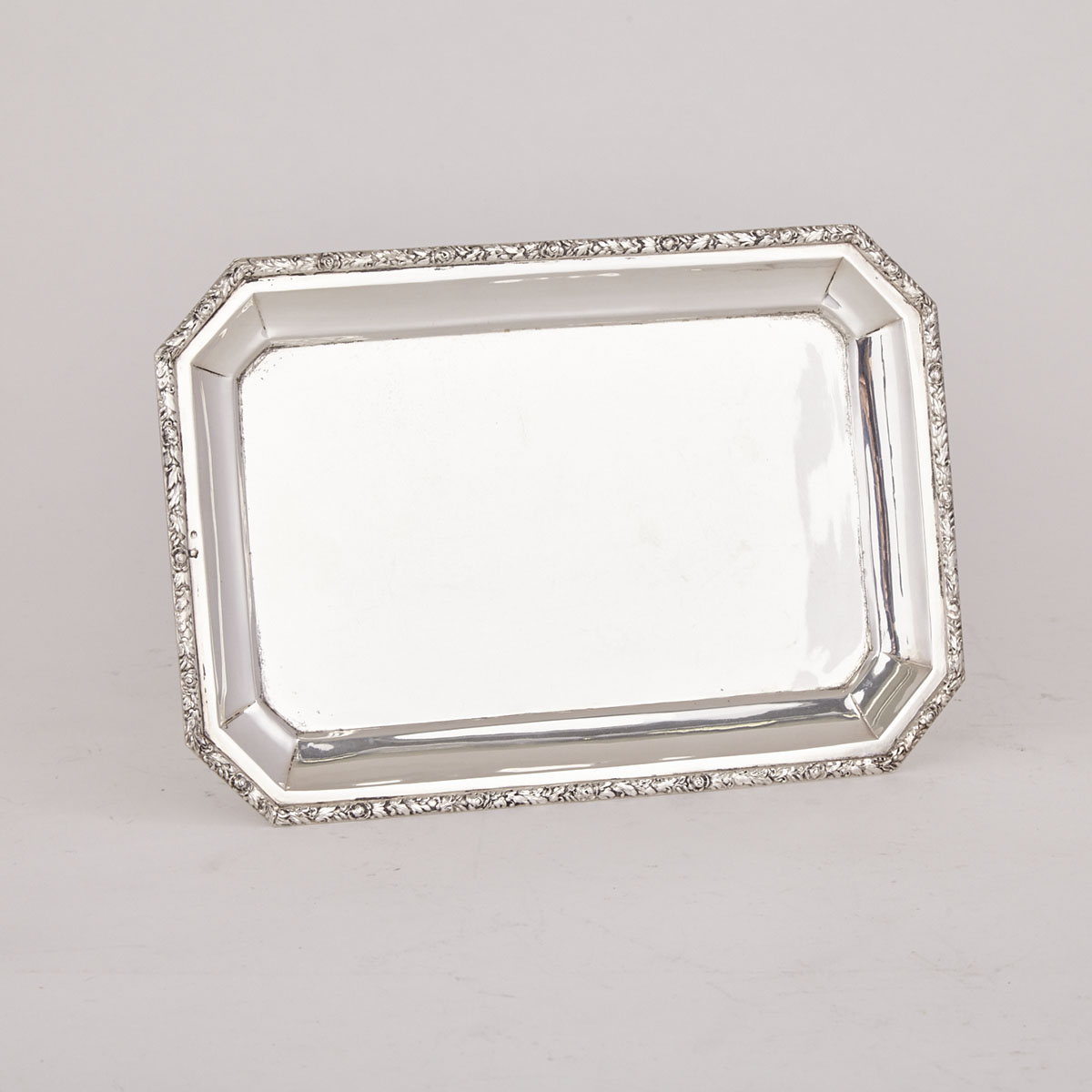 Austro-Hungarian Silver Oblong Small Tray, Prague, early 20th century