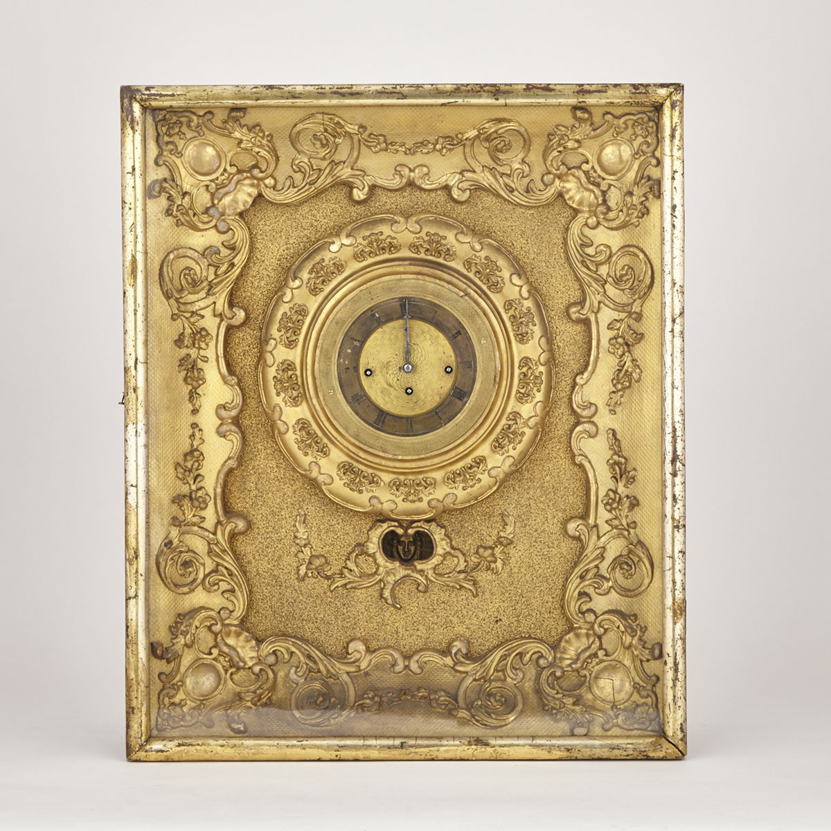 Austrian Giltwood Grande Sonnerie Picture Frame Clock, 19th century
