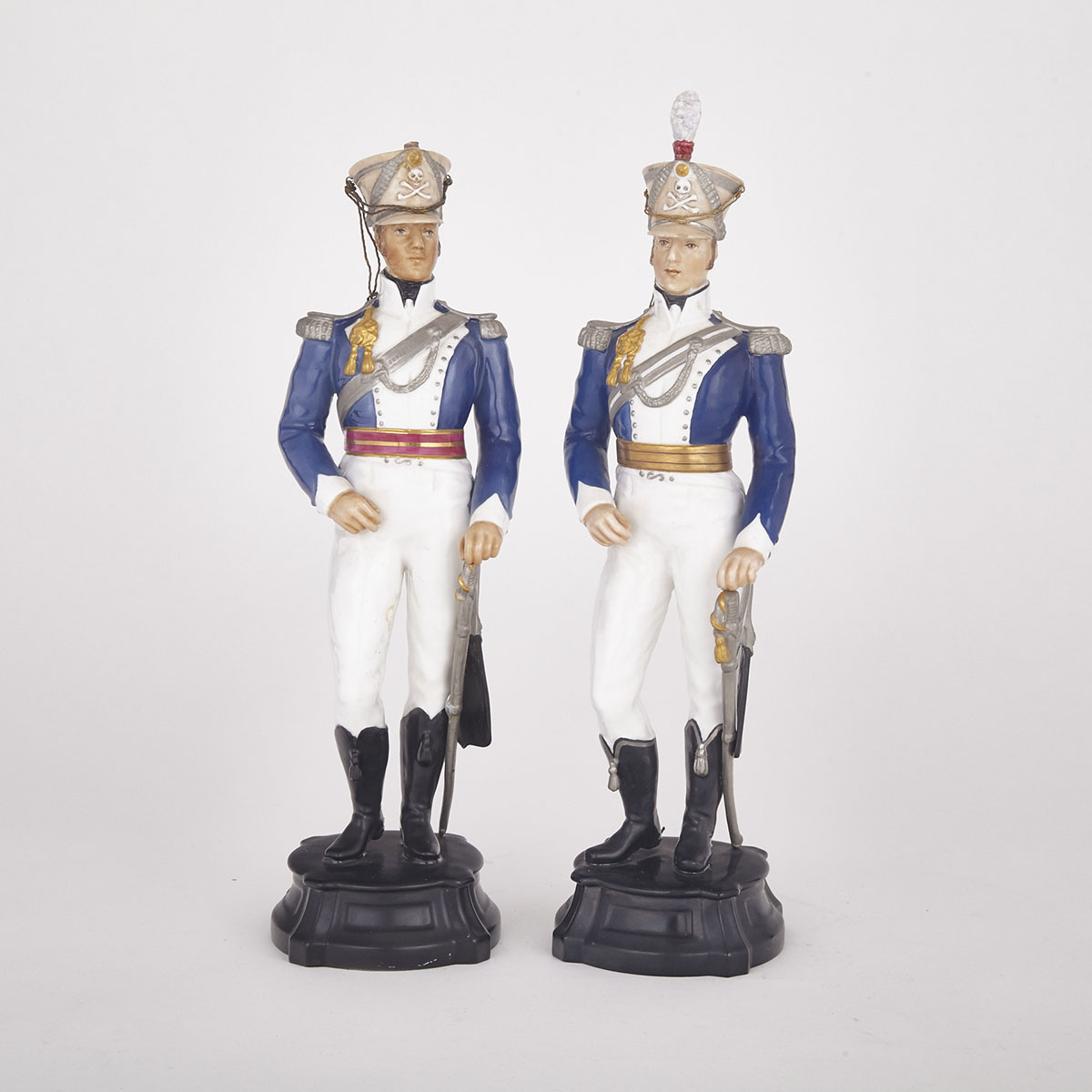 Two Royal Worcester Figures, ‘Officer of the 17th Light Dragoon Guards 1814’, c.1961