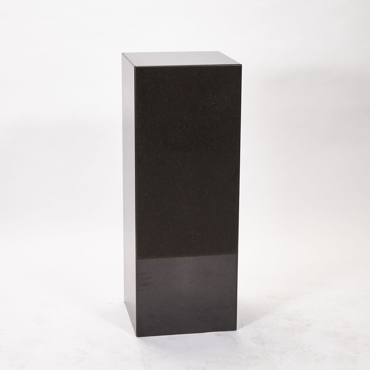 Black Granite Square Column Form Pedestal, late 20th century