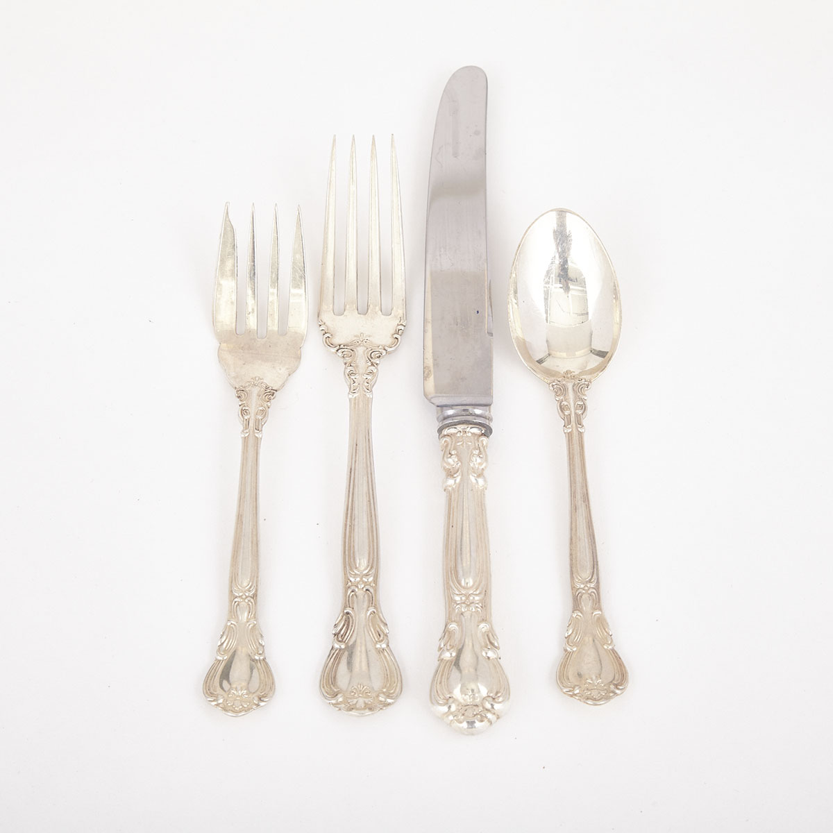 Canadian Silver ‘Chantilly’ Pattern Flatware Service, Henry Birks & Sons, Montreal, Que., 20th century 