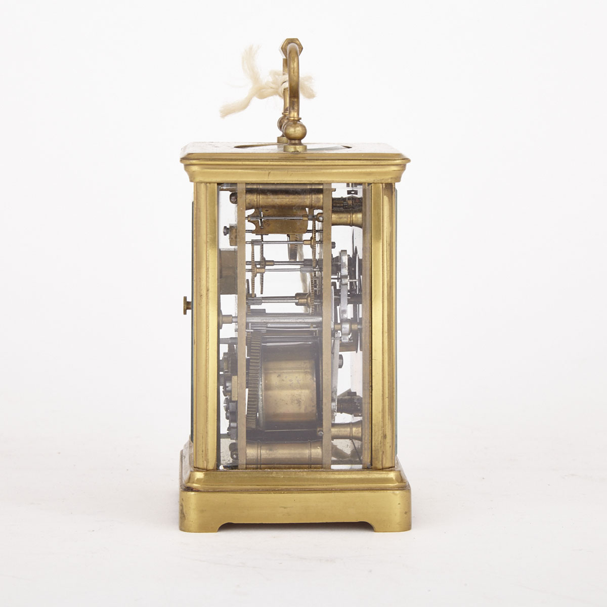 French Gilt Brass Carriage Clock Retailed by John Wanless & Co., Toronto, c.1900