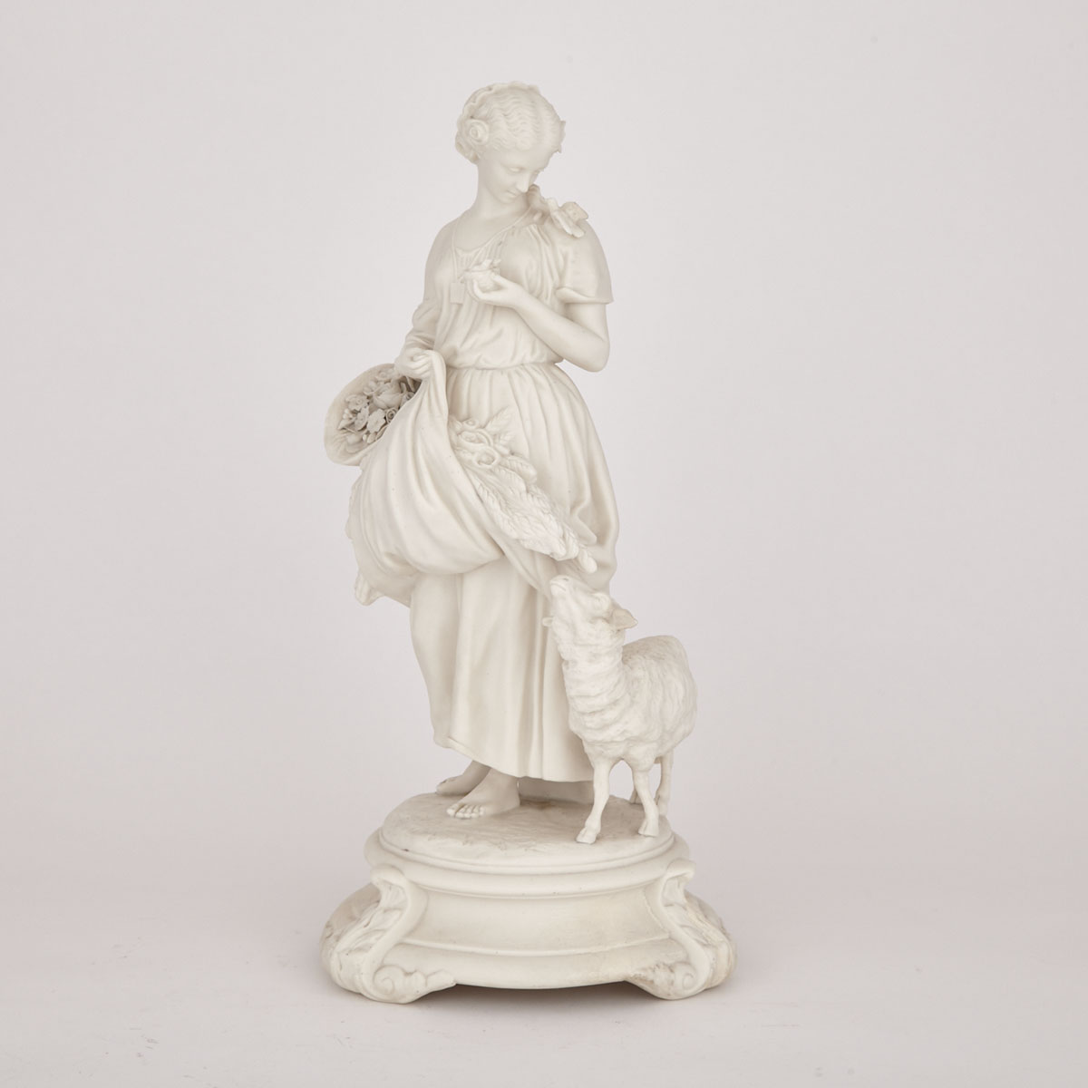 Parian Figure Group Emblematic of Summer, late 19th century
