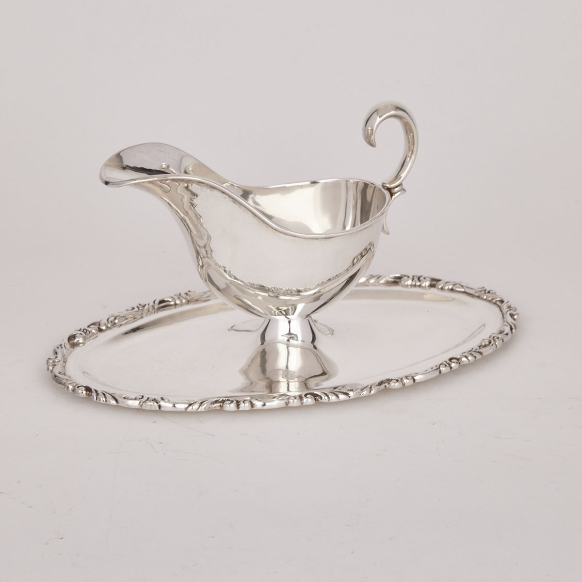 Mexican Silver Sauce Boat, 20th century