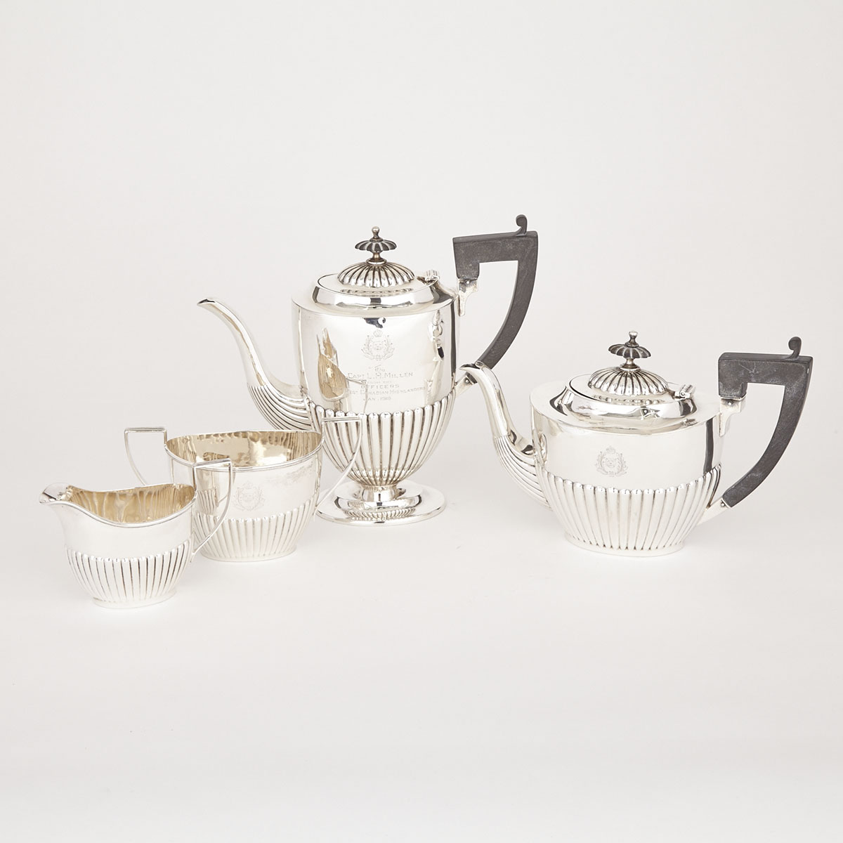 Assembled Canadian Silver Tea and Coffee Service, J.E. Ellis & Co. and Roden Bros., Toronto, Ont., early 20th century