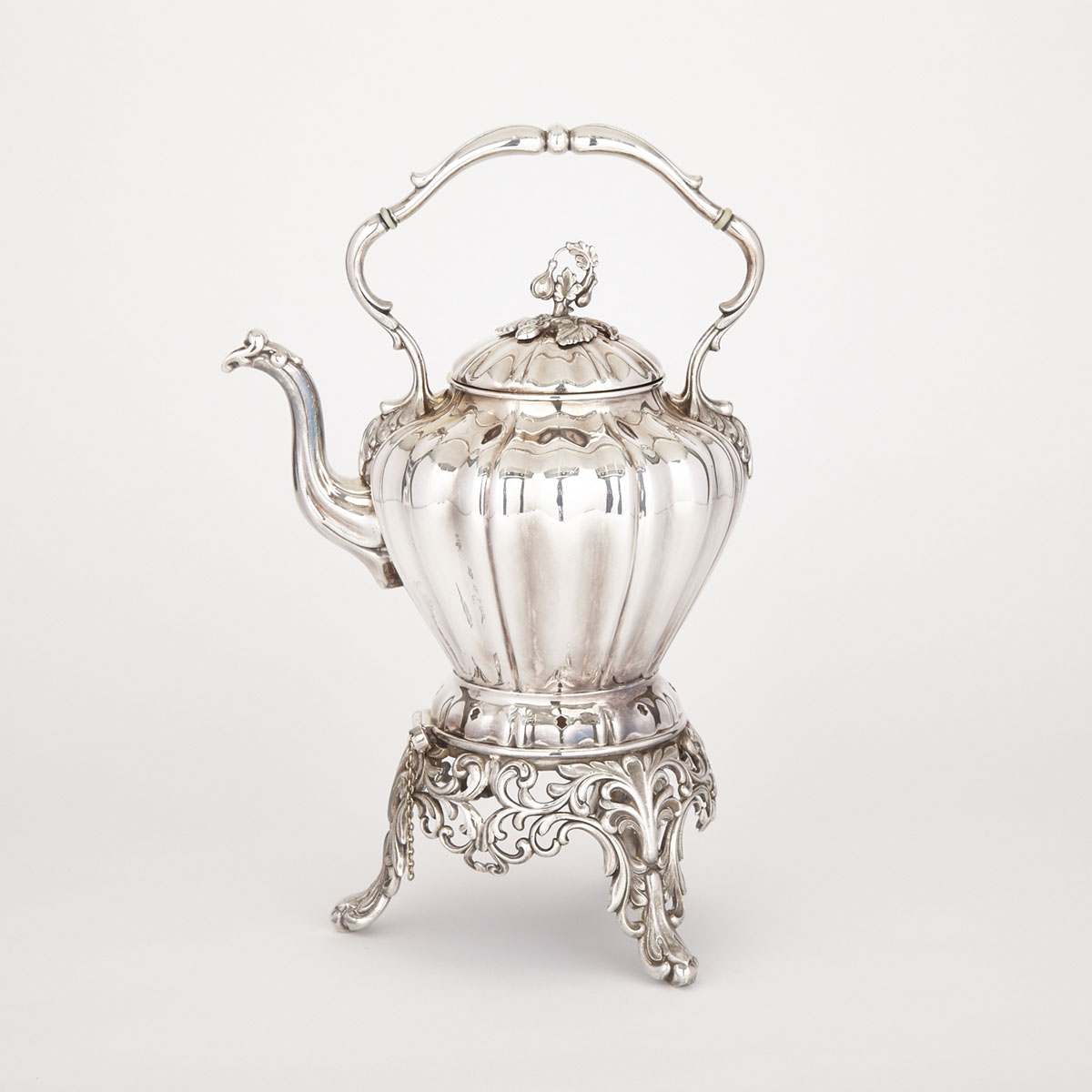 American Silver Plated Kettle on Stand, Reed & Barton, late 19th century