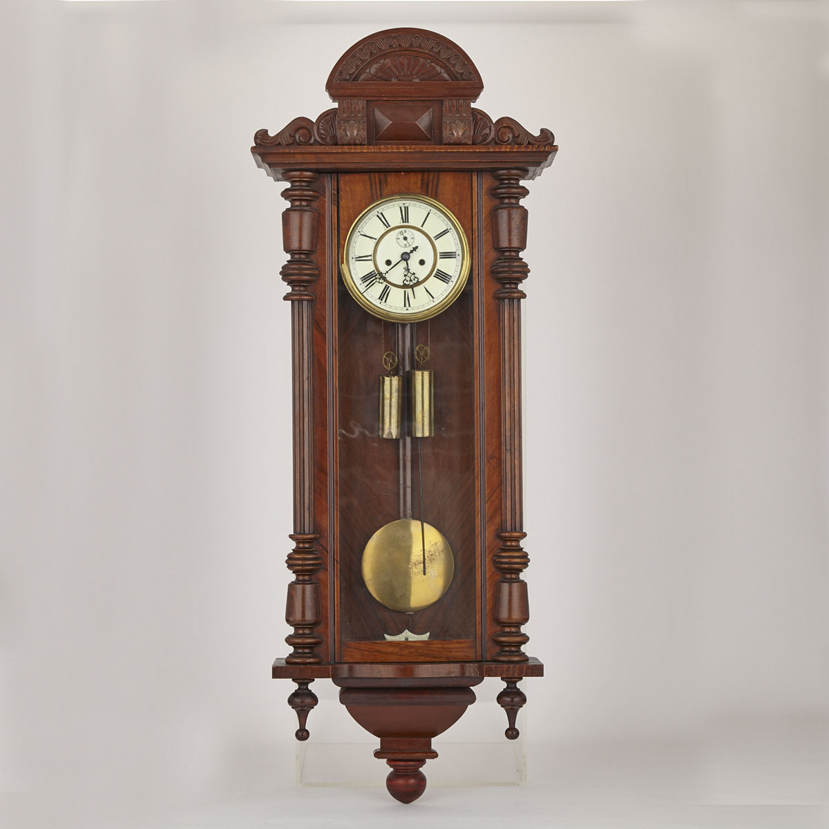 German ‘Vienna Regulator’ Style Walnut Wall Clock, Gustav Becker, Freiburg, c.1890