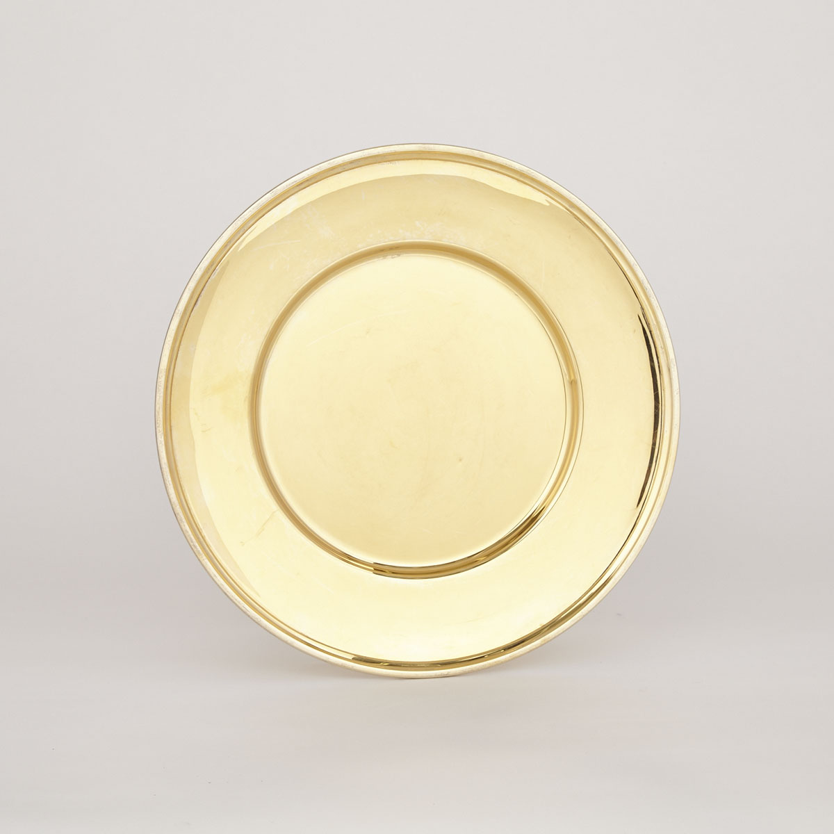 Canadian Silver-Gilt Cake Plate, Henry Birks & Sons, Montreal, Que., 1964