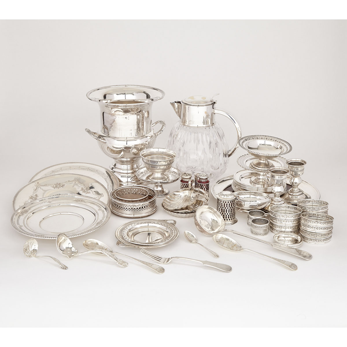 Grouped Lot of North American and Russian Silver, 20th century