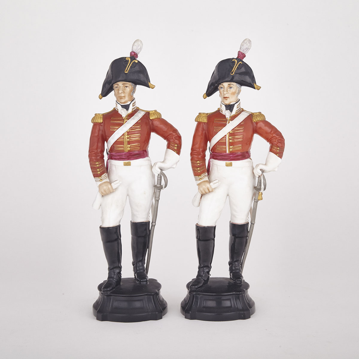 Two Royal Worcester Figures, ‘Officer of the 3rd Dragoon Guards 1806’, c.1956/61