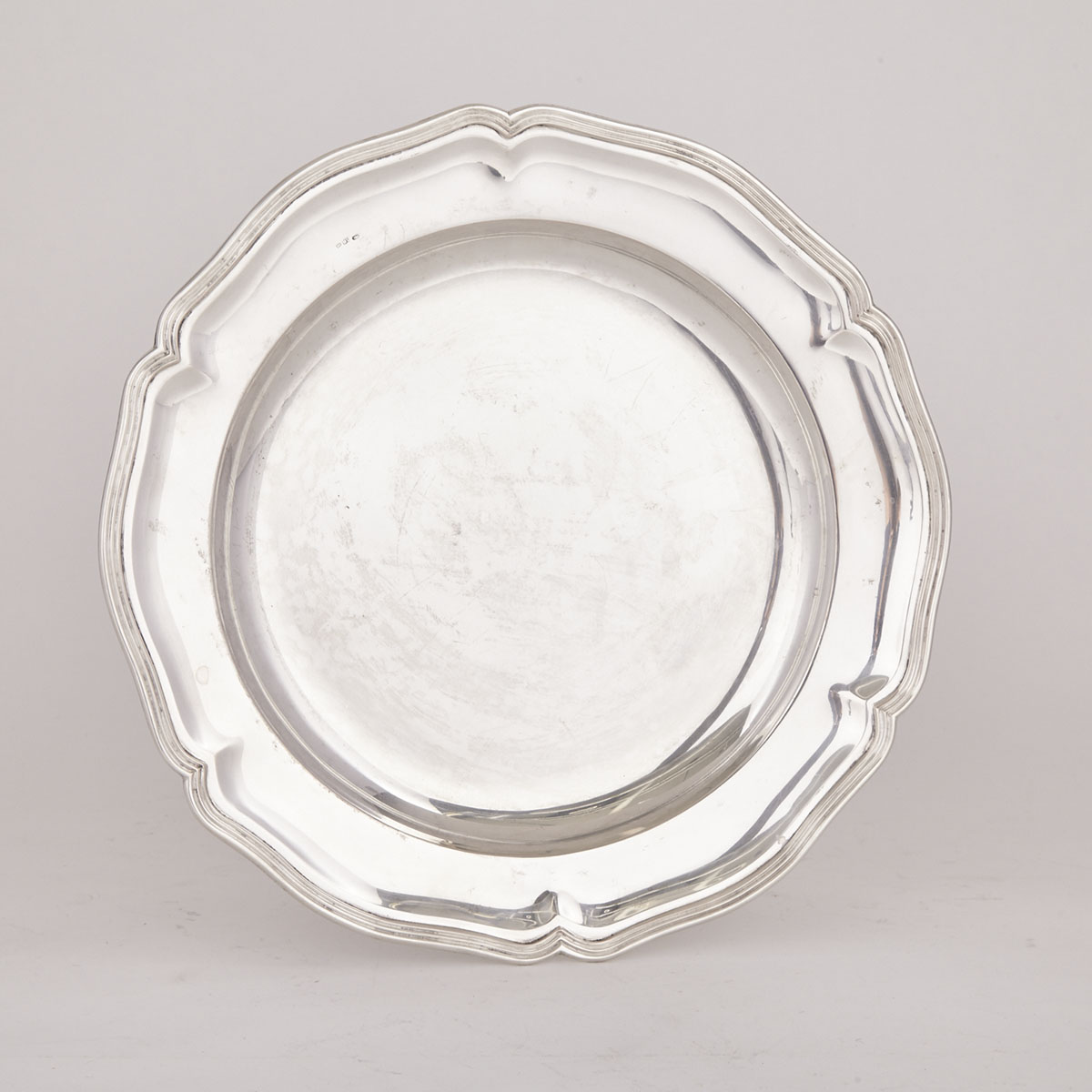 Austrian Silver Shaped Circular Dish, Vienna, 20th century