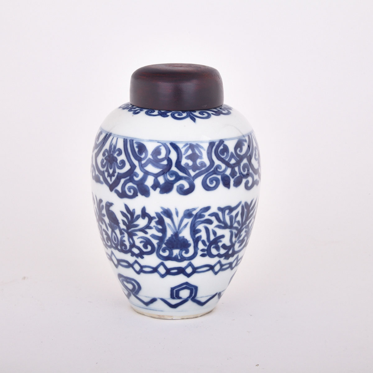 Export Blue and White Ginger Jar, Kangxi Period (1662-1722)