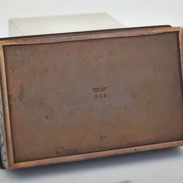 Tiffany Studios Patinated Bronze Desk Box, c.1910
