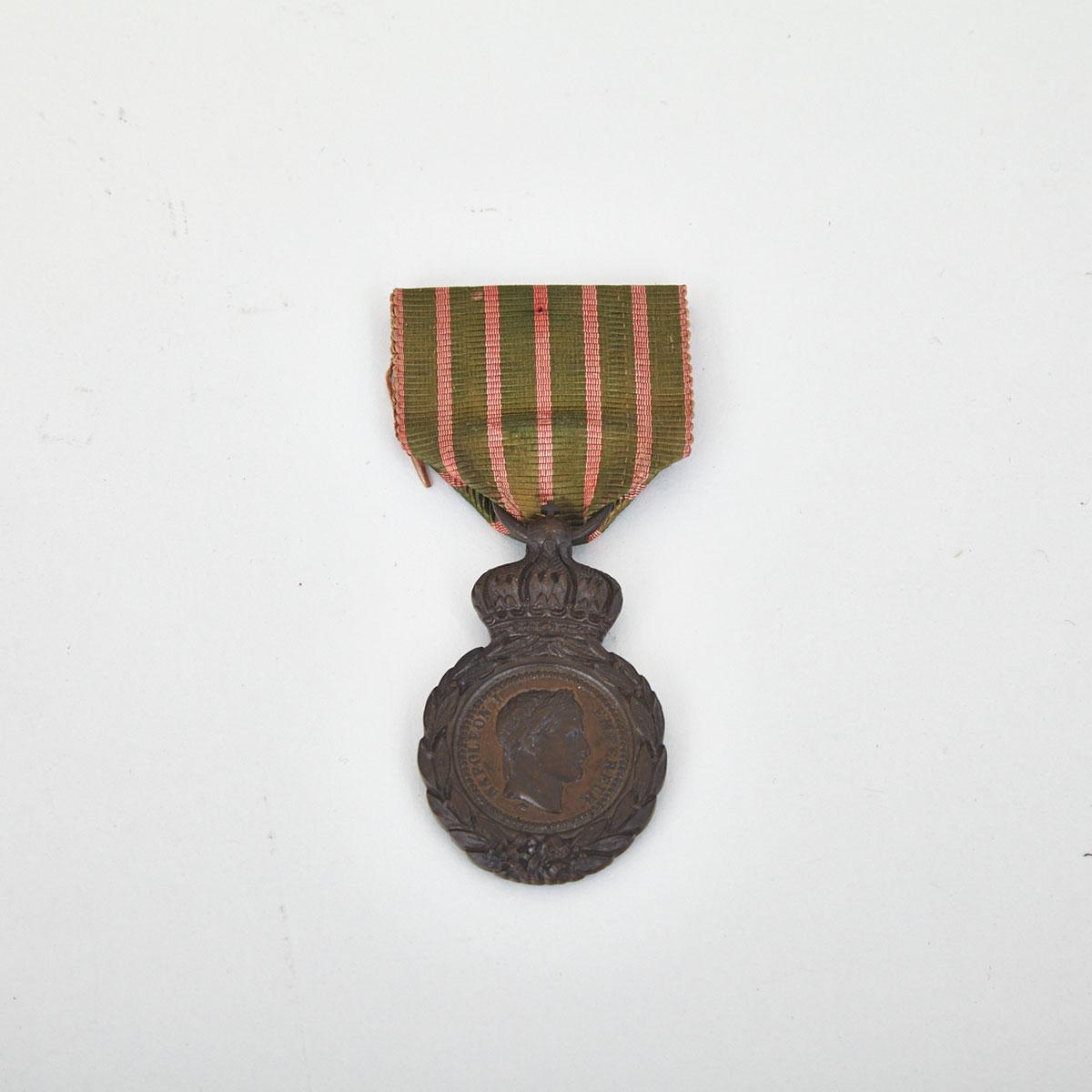 French Bronze Medal of St. Helene, 1857