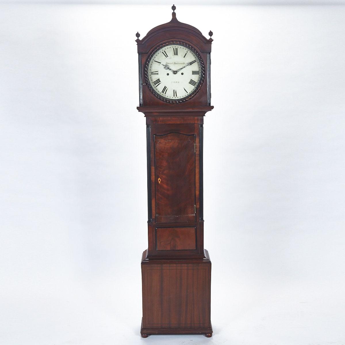 Irish Regency Mahogany Tall Case Clock, Edward Hawkeworth, Cork, c.1820