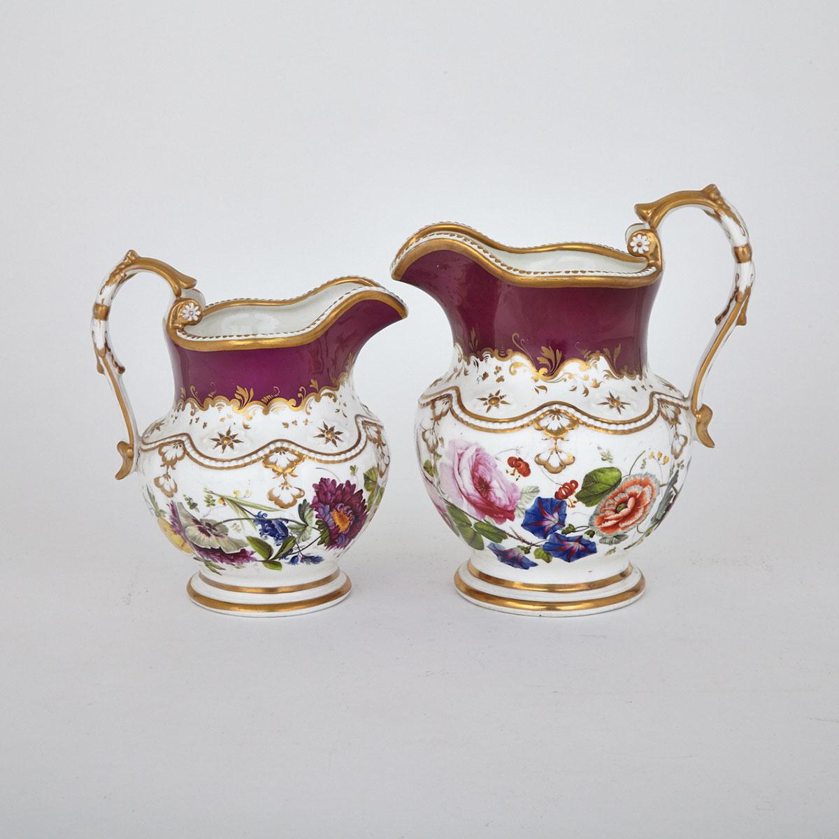Two English Porcelain Jugs, c.1830