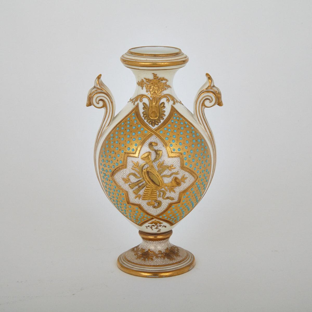 Coalport Turquoise ‘Jewelled’ Vase, c.1900