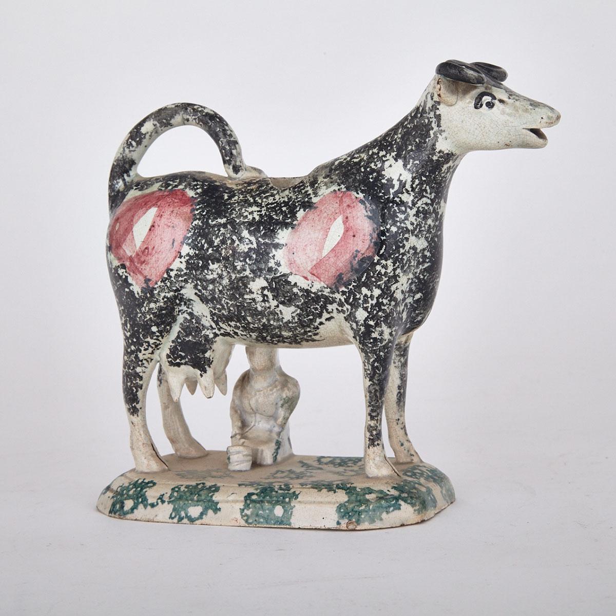 Staffordshire Pottery Cow Creamer, Early 19th Century