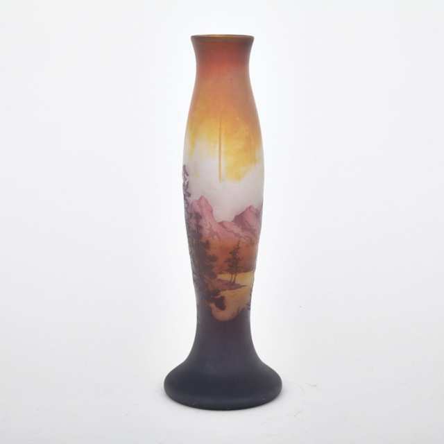 D’Argental Landscape Cameo Glass Vase, c.1910