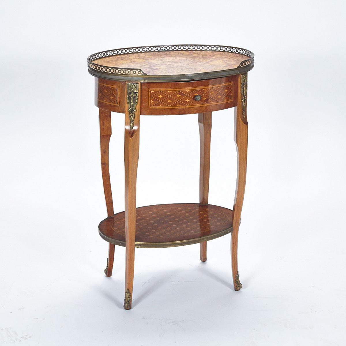 Louis XV Style Ormolu Mounted Kingwood and Tulipwood Inlaid Occasional Table, early 20th century 