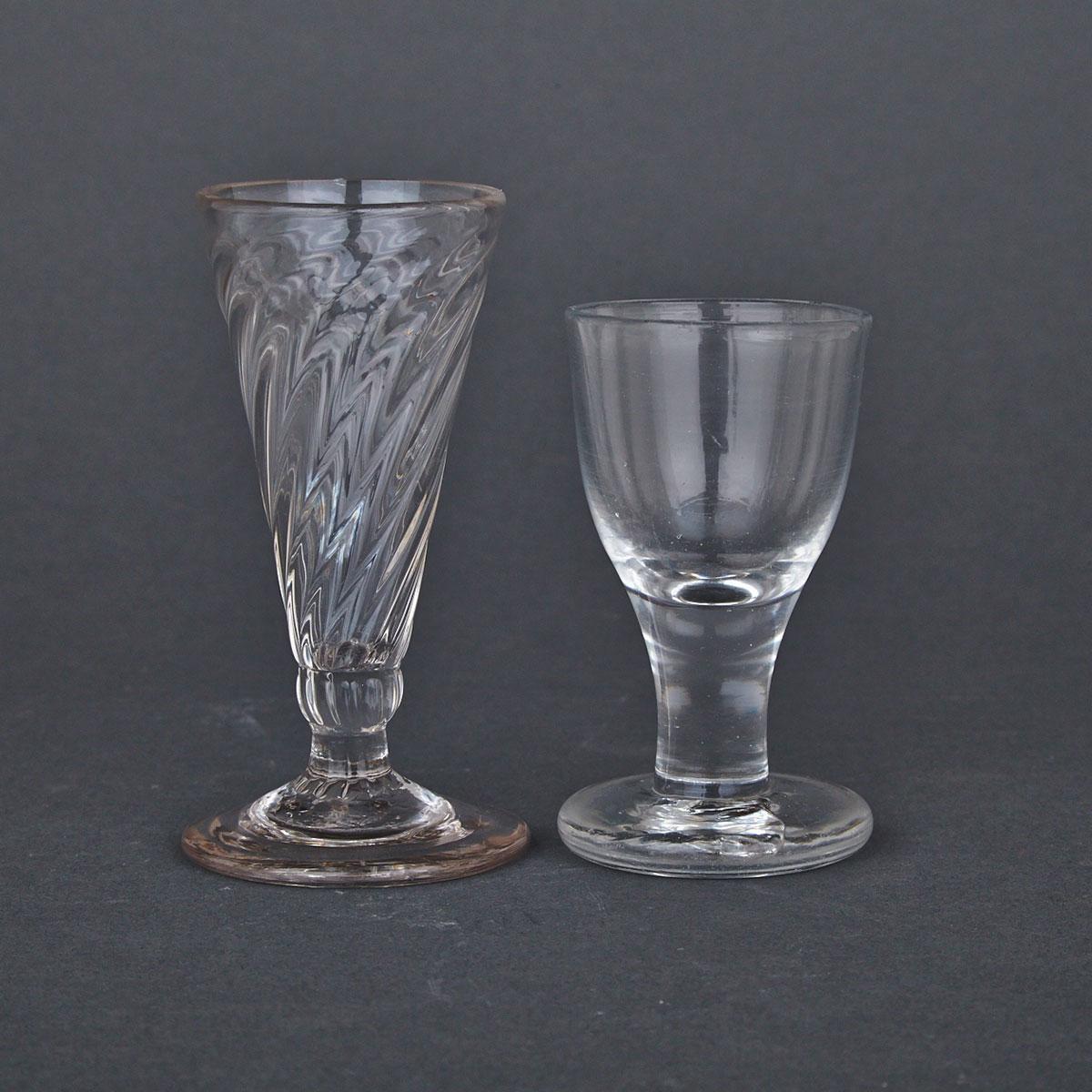 Two English Drinking Glasses, c.1800