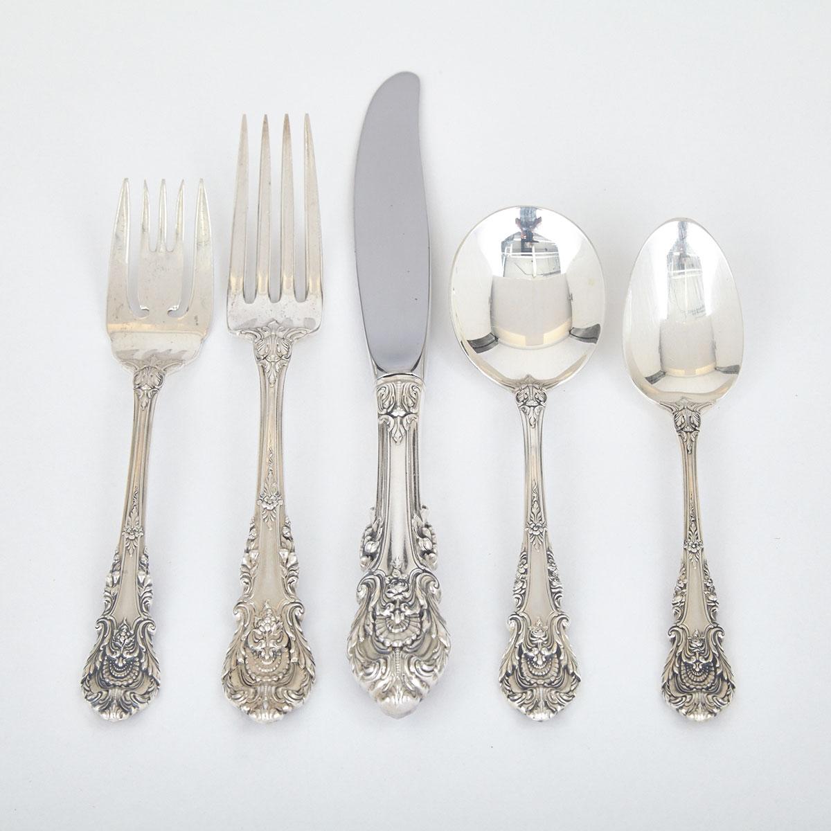 American Silver ‘Sir Christopher’ Pattern Flatware Service, Wallace Silversmiths, Wallingford, Ct., 20th century 
