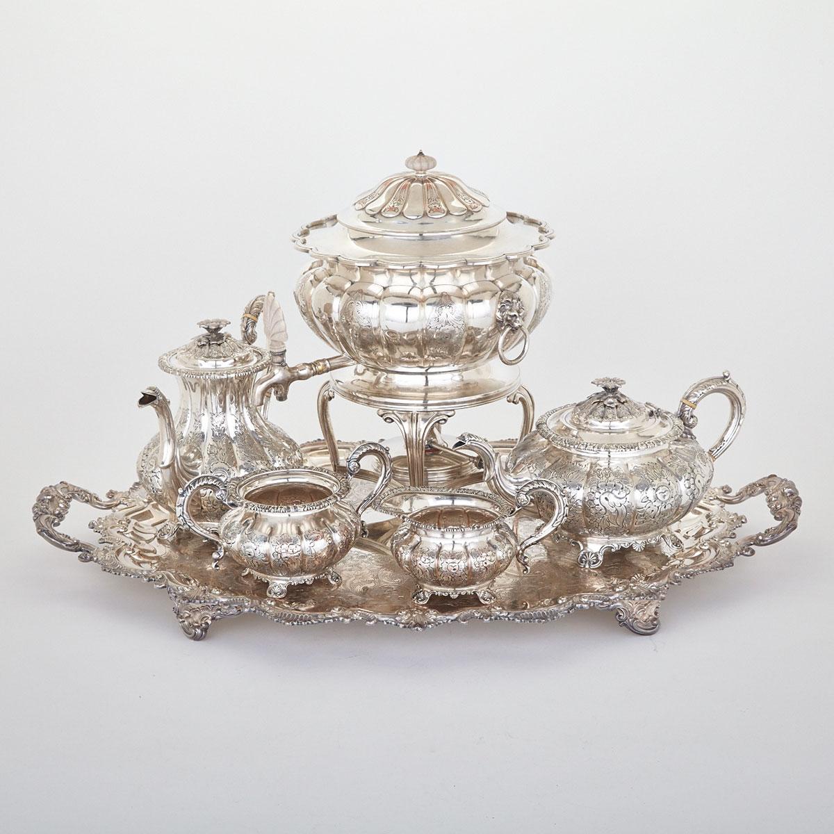 English Silver Plated Tea and Coffee Service, 20th century