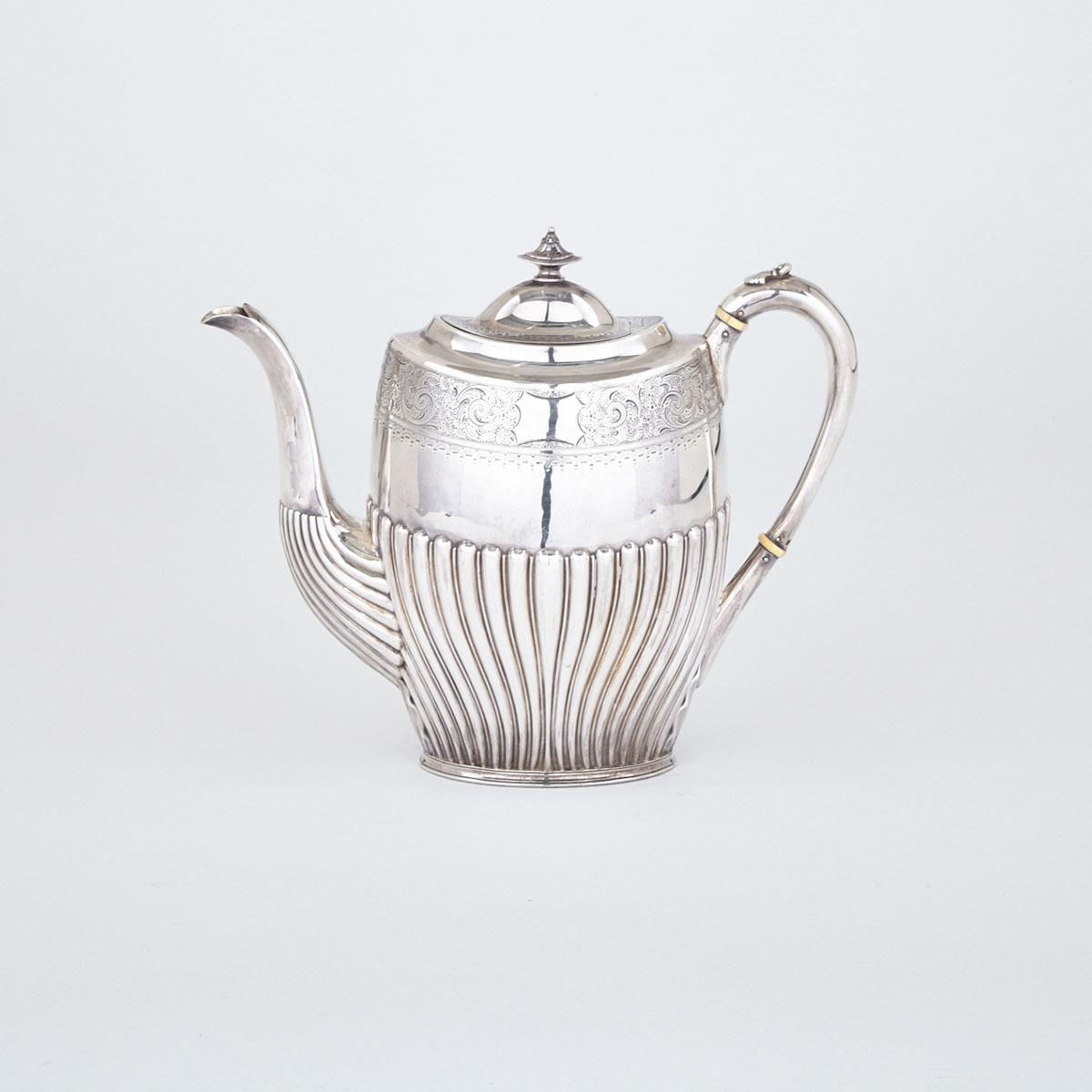 Victorian Silver Coffee Pot, James Dixon & Sons Ltd.,Sheffield, 1889