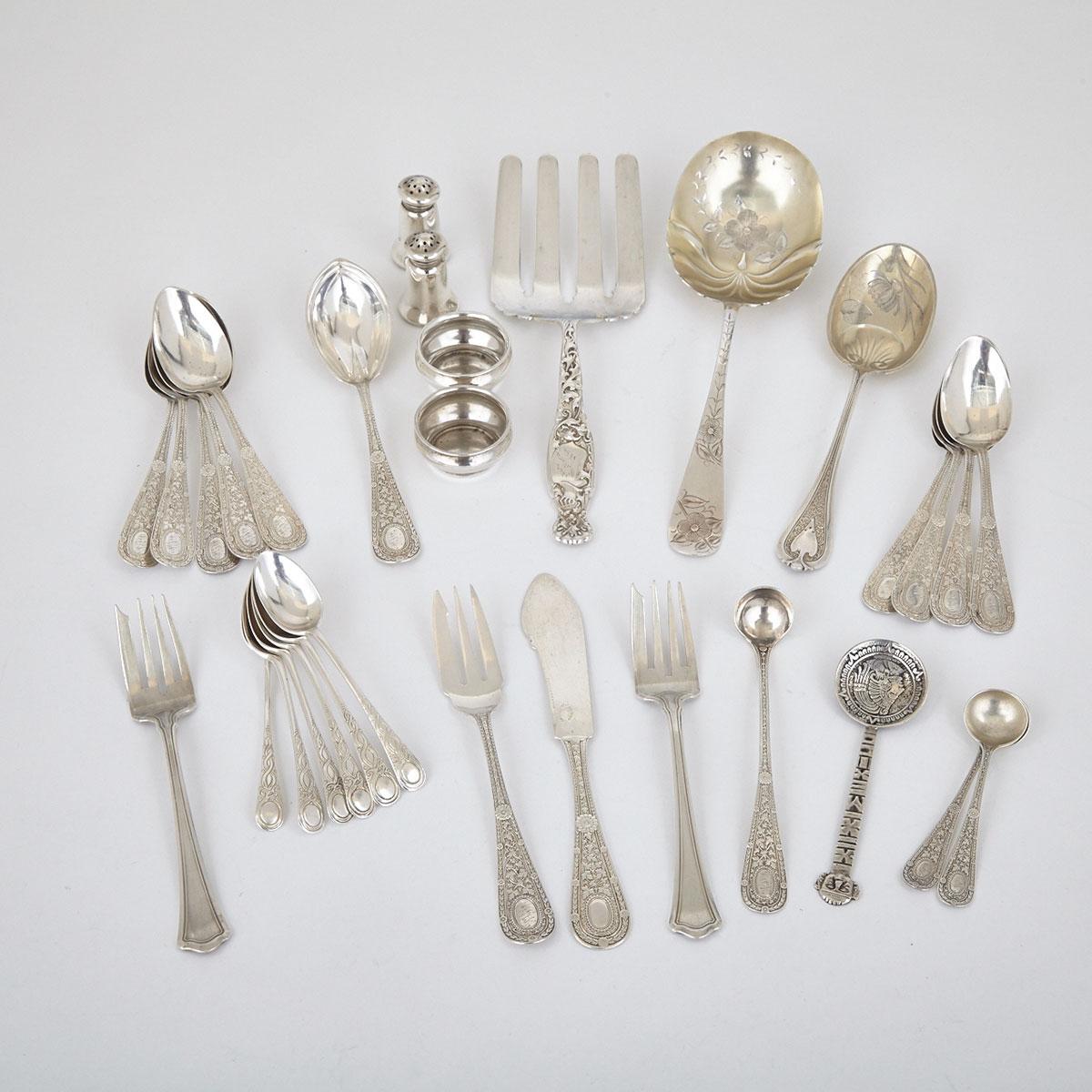 Grouped Lot of Silver Flatware, various makers, 20th century