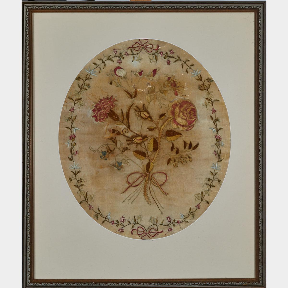 Floral Needlework Panel, 18th century