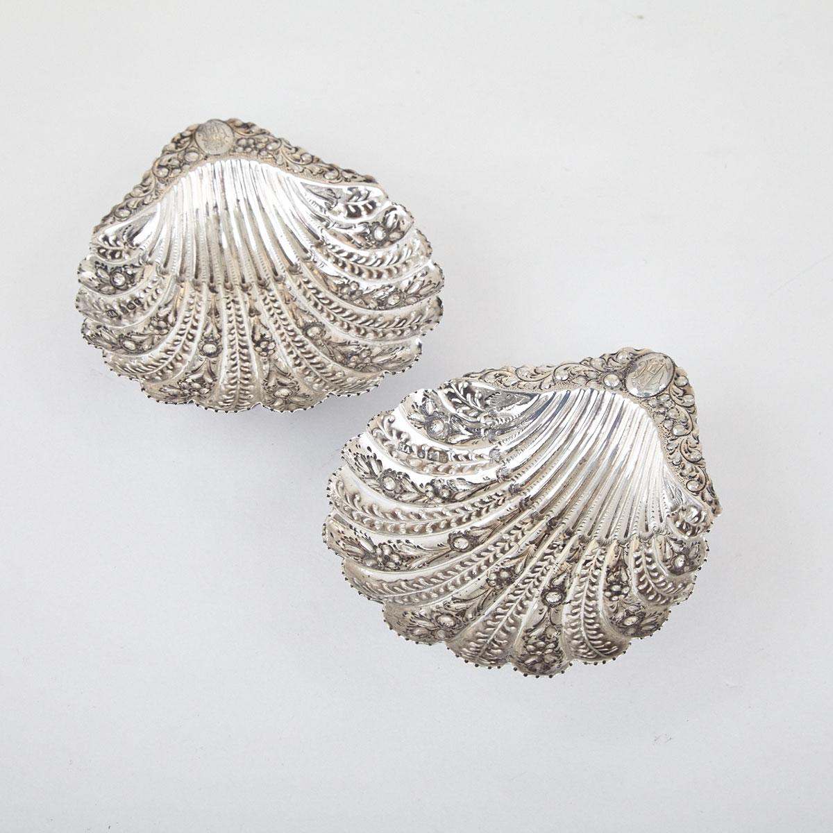 Pair of Victorian Silver Shell Dishes, Atkin Bros., Sheffield, 1891