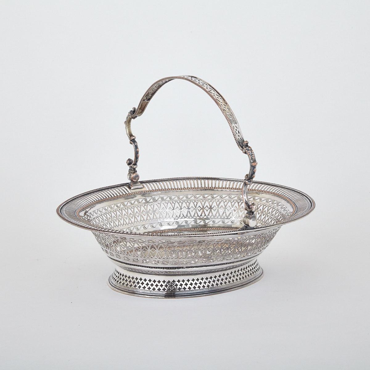 Old Sheffield Plate Oval Cake Basket, late 18th century