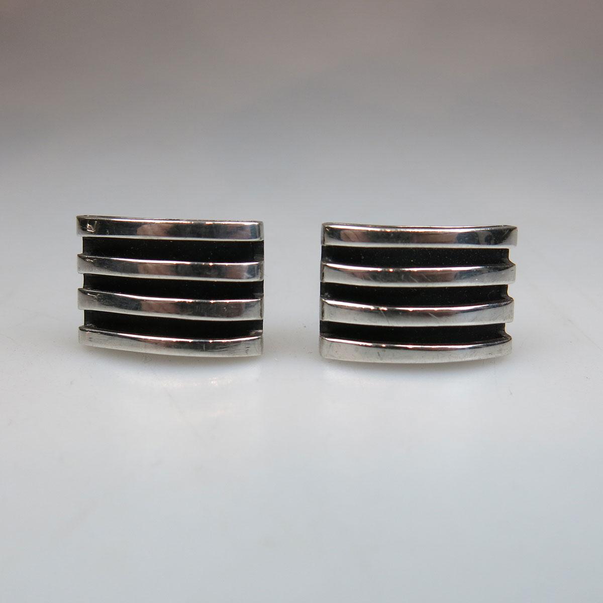 Pair Of Sigi Pineda Mexican Sterling Silver Cufflinks